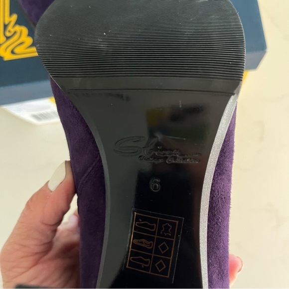 NIB Sbicca Vintage Collection Turnkey Purple Suede Mules 6 - Picture 9 of 10